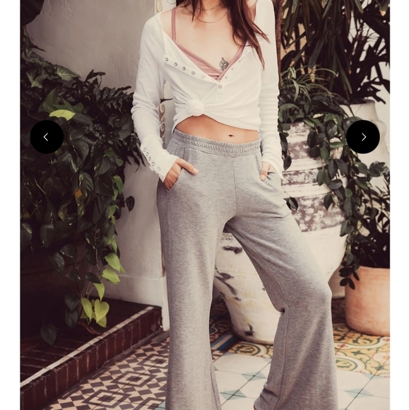 Chaser NWT Cozy Knit Wide Leg Track Pant M